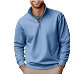 Autumn and winter wool sportswear men's solid color casual half zipper stand up collar hooded sweatshirt men's loose sports pullover for street wear men's clothing