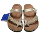 Sandalias Mayari de marca de diseñador de lujo para mujer, chanclas de playa de piel de vaca, suela suave con hebillas, anillo para el dedo del pie, zapatillas de verano para hombre con caja