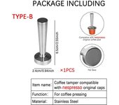 Pressing Powder Hammer Stainless Steel Coffee Tamper Tool Compative With Nespresso//vertuo/illy/k-cup Pods