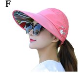 Moda mujer señoras vacaciones de verano ala ancha plegable sombrero para el sol Anti-UV playa visera gorras sombreros casuales