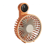 Ventilador de mano recargable, aire acondicionado portátil, 2024 °, plegable y ajustable, con pantalla Digital LED y 3 engranajes, novedad de 180