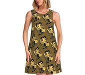 Customized Fashion B-Bendy and M Ink Sleeveless Women's Horro Sundress Casual Beach Travel Bag
