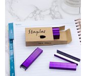 1000Pcs Staples per Pack 6 Colors 26/6 Standard Staples 1/4 Inch 26/6 Colored Staples Metal Stapler Refills Desktop Staplers