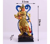 101619 inch gold-plated body Jia Lan, home painted resin statue of Bodhisattva Wei Tuo