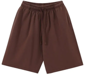 12 colores algodón para hombres y mujeres misma cuerda de tracción cintura alta suelta moda Casual pantalones cortos de gran tamaño pantalones de chándal