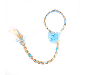Girls Pink Blue Purple Flower Weaving Braid Headband Kids Princess Dress Up Hair Accessories Aurora Elsa Sofia Rapunzel Wig