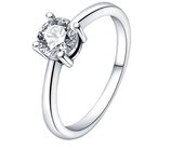 High heart silver ring, red fashionable cubic zirconia, stars, moon, flowers, wedding fashionable jewelry, gifts Mother's Day Gift