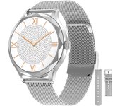 2024 Smart Watch for Women, Fitness Tracker, Health Monitor for Heart Rate, Blood Oxygen and Sleep, 1.19'' AMOLED Screen Fitness Smart Watch for Android iPhone iOS, Steel and Silicone Double Straps