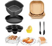 Square Air Fryer Accessories, for Instant Vortex Plus, COSORI 6.4L, Tefal XXL 6.2L, Breville & Most 5.7L Air Fryers