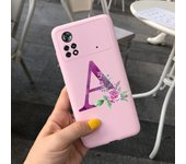 For Xiaomi Poco X4 Pro 5G Case Soft Letters Alphabet Painted Phone Cover For Xiaomi Poco M4 Pro 4G Funda PocoX4 M4 Pro 2022 Capa