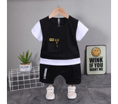 Ropa de verano para bebé y niña, camiseta informal, pantalones cortos, chándal para niño pequeño, 2 uds./Set