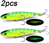 2pcs VIB Lures Kit 20g 25g 30g Metal Jig Spinner Sinking Blade Vibetion Super Hook Pesca Fishing Tackle Box Spoon Baits Set