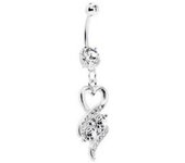 1Pc 14g  surgical steel belly piercing aaa zircon 2022 new tunnel ball piercings clear 14g belly button ring body jewellery