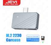 JEYI 2242 2230 M.2 NVMe Direct-attach SSD Enclosure, USB 3.2 10Gbps Direct USB-C Plug Aluminum M2 Enclosure Supports UASP TRIM