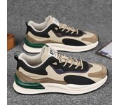 Zapatos informales Retro versátiles para hombre, zapatillas de deporte parte superior de cuero de baja, a la moda, novedad