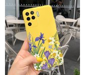 For Oppo A94 4G Case Oppo A94 5G Back Cover Shockproof Matte Luxury Soft TPU Silicone Bumper Shell On OppoA94 5G Black Rose Capa