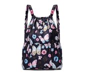 Mochila versátil de nailon con cordón para mujer, bolsa de deportes al aire libre, bolsa de cambio de gran capacidad, mochila de viaje ligera