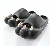 Zapatillas de verano para mujer, zapatillas de playa con forma de pata de gato, chanclas planas cómodas informales para mujer, sandalias deslizantes para el hogar para parejas, 2025