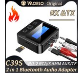 VAORLO 2 In 1 Wireless Audio Adapter USB 3.5MM AUX RCA 3D Stereo HIFI Bluetooth Transmitter Receiver For TV PC Car Wired Speaker