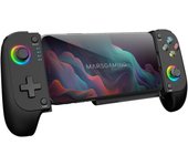 Gamepad Bluetooth 5.0 2en1, R.G.B. Neon, Vibración Dual y Función Turbo, Soporte Smartphone Hasta 6.8", Mando Multifunción Compatilidad PC, Android, iOS y Consolas, USB-C y Funda