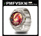 NEW AMOLED Smart Watch Camouflage Bluetooth Call Compass Outdoor Sports Whatsapp Notifications Men Smartwatch With Flashlight