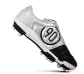Mens High Tops Soccer Shoes FG Cleats Firm Ground Trainers Red Blue Football Boots