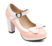 Sweet Bow-tied High Heels Shoes Woman Candy Color Heeled Pumps Large Size Office Party Wedding Shoes