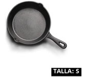 Sartén De Hierro Fundido Para Cocinar Sartén De Huevo Y Carne Sartén Para Fritura Y Hornear Apto Para Fogón Y Cocina Inducción Cocina Ecológica Sin Cubierta 14/16/20CM