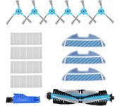 Accessory for Cecotec Conga 1490 Robot Vacuum Cleaner Spares Pack of 1 Main Brush, 4 Hepa Filters, 6 Side Brushes, 3 Mop