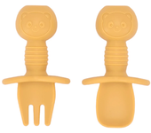 4 unids/set plato de comedor de silicona seguro para bebé, platos sólidos de dibujos animados para niños, juego de vajilla para bebé con cara sonriente, plato Retro para niños