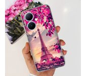 For Vivo V29 Lite 5G Case Global Version Women Fashion Pink Beach Eiffel Tower Pattern Fundas For Vivo V29Lite v 29 Soft Clear
