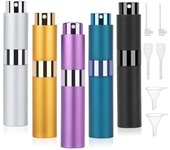 Bote Perfume Recargable, 5 Piezas 10ml Atomizador Perfume, Portátil Botella De Perfume, Recargador de Perfume Para Viaje,