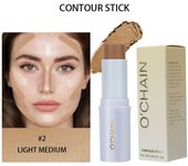 Contorno facial en barra, Contorno, Corrector fijador de maquillaje resistente al agua, Contorno tridimensional natural