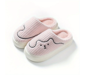 Women Cute Cartoon Fuzzy House Slippers Closed Toe Super Soft Sole Slip On Plush Shoes Winter Cozy & Warm Home Slippers