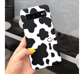 For Samsung S10+ S10E S10 Cover Liquid Silicone Cow Print Lovely Case Back Shell Fundas For Galaxy S10 Plus S 10 Soft Matte Capa
