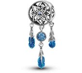 Fit Original  Bracelet Silver Plated Sunflowers Tulip Charms Pendants Beads For Women Jewelry Making Gift
