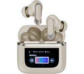 2024 SANLEPUS Wireless Bluetooth Headphones, Smart Touch Screen Digital Display, Bluetooth 5.3 with HD Microphone, HiFi Stereo, Noise Reduction, 32H in Ear Headphones Touch Control, Compatible with Android iPhone
