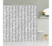 3D Emed Flower Geometry Shower Curtain Vine Leaves Butterfly European Waterproof Bathroom Art Decor Hooks Curtains