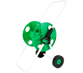 Green Hose Cart Wheels Metal Hose Trolley Water The Flowers Terraces Light Weight 50m