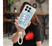 Funda de silicona Pulsera a prueba de golpes, parachoques para Xiaomi Redmi K70, K70 Pro/POCO F6 Pro 5G