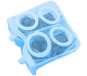 Bolsas de lavado de Zapatos, zapatillas de deporte resistentes y reutilizables, bolsa de lavado de malla para ropa y lavandería  White