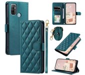 Crossbody Case for Oppo A53 (2020)/ A32 (2020)/ A53s 4G/ A33 (2020)/ A11s, Rhombus Grid PU Leather Folio Phone Cover