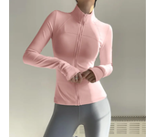 Ropa Deportiva para Mujer Chaqueta de Yoga de Manga Larga con Bolsos