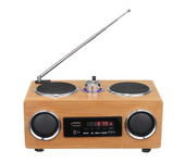 Wireless Wooden Retro Speaker Radio Subwoofer Home Sound Column Bluetooth Music Center Support USB/TF/FM