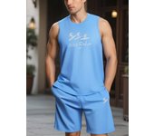 TOQUCL Quick Dry Sports Tank Top Men Bodybuilding Set