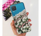 For Galaxy A12 A125F Samsung Cover Capa Case Bling Heart Butterlfly Flower Painting Fundas  For Samsung A12 SM-A125F Clear Cases
