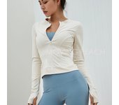 Moving Peach Women Slim fitness jacket Long sleeve quick drying Yoga Top BSS