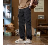 Work pants, men's spring/summer loose straight leg wide leg pants, sports and casual pants