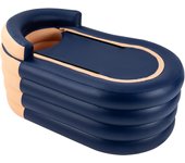 Inflatable adult bathtub with wireless electric air pump,Suitable for hot water bath & ice bath Foldable Design (PVC)