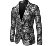 Mens Blazer Jacket Fashion Business Handsome British Style Casual Slim-fit Print Wedding Work Hot Chick At The Bar  Blazers